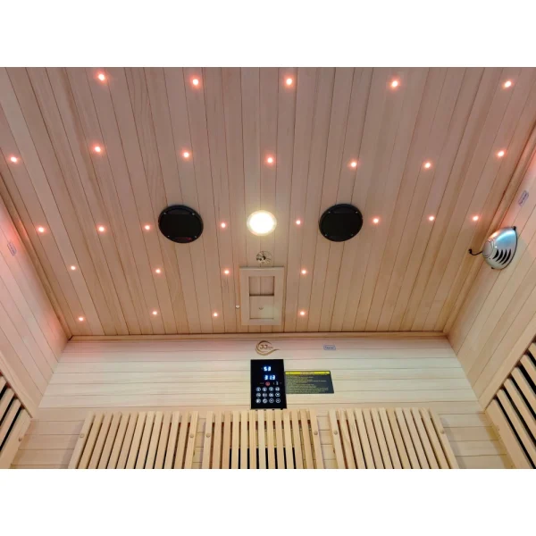 Notranjost infrardeče savne JJSPA JI150A z LED RGB osvetlitvijo