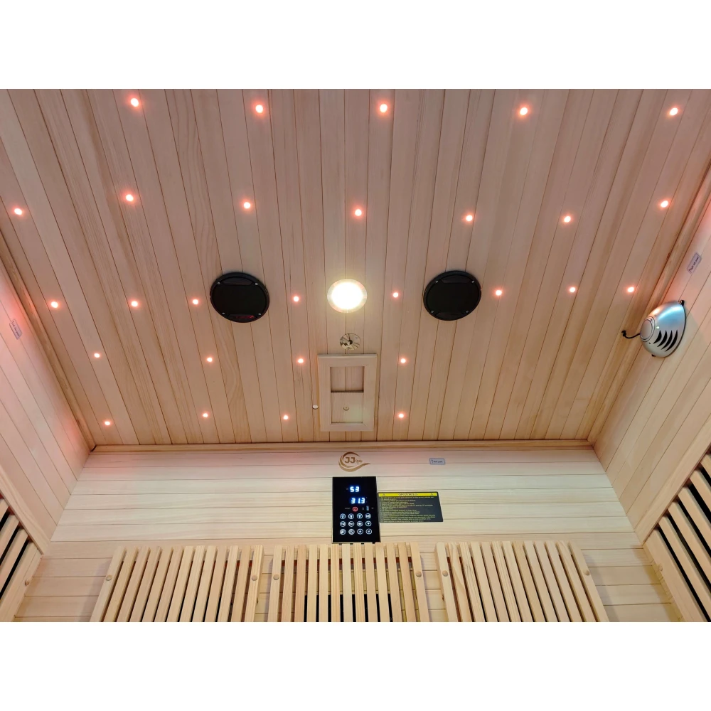 Notranjost savne JJSPA JI150A Notranjost infrardeče savne JJSPA JI150A z LED RGB osvetlitvijo