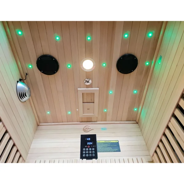 Notranjost infrardeče savne JJSPA JI90A z LED RGB osvetlitvijo